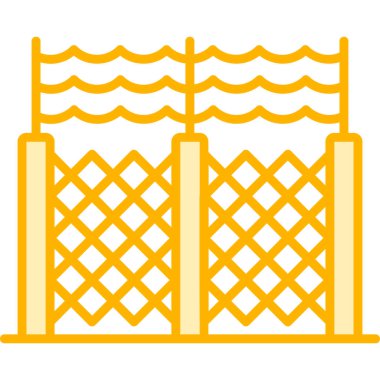 çit vektör simgesi modern basit illüstrasyon