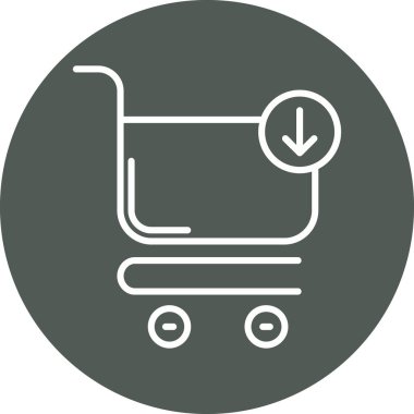 alışveriş simgesi vektör illüstrasyonu