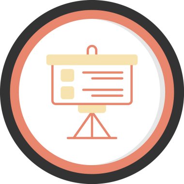 film tahtası düz daire simgesi