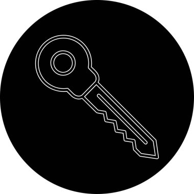 anahtar simgesi. Web için anahtar vektör simgesinin basit illüstrasyonu