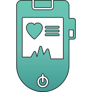 Kalp atış simgesine sahip akıllı telefon