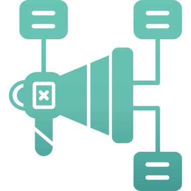 Megafon ikonu vektör illüstrasyonu