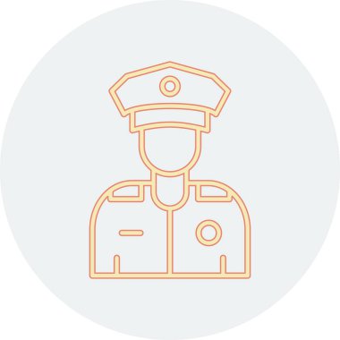 polis simgesi vektör illüstrasyonu