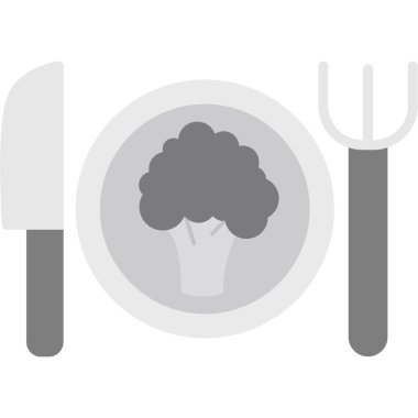 yiyecek düz vektör simgesi