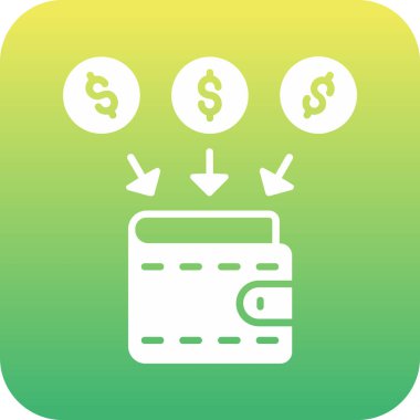 Dolar vektör simgesi modern basit illüstrasyon, para simgesi