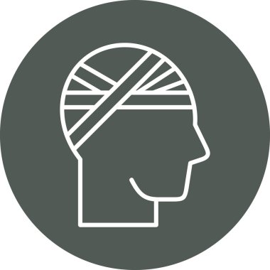 Beyin vektör simgesi modern illüstrasyon