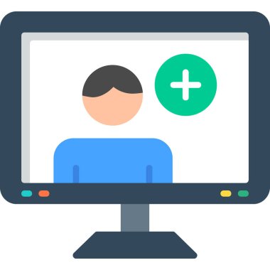 online video. Web simgesi basit illüstrasyon