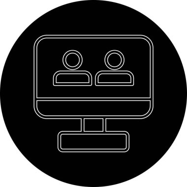 vektör lcd simgesi illüstrasyonu