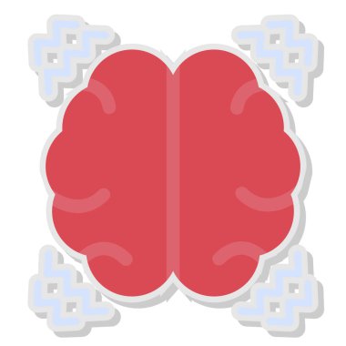 beyin ikonu vektör illüstrasyonu