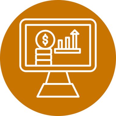 İş ve finans simgesinin vektör illüstrasyonu