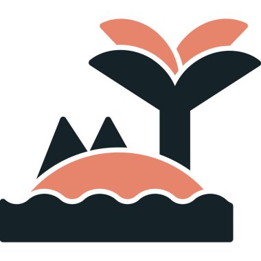 Bir ağaç simgesinin vektör illüstrasyonu