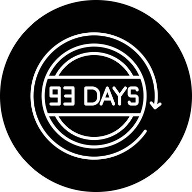 Gündüz 9 gün, vektör simgesi illüstrasyonu