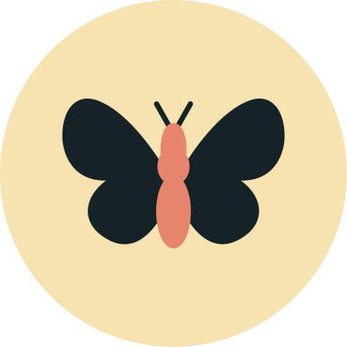 Kelebek ikonu. vektör illüstrasyonu