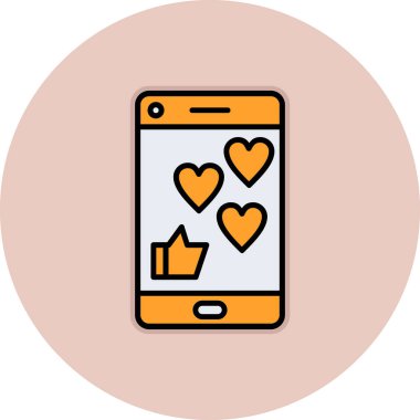 Modern akıllı telefon simgesinin vektör çizimi