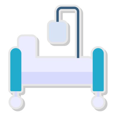 Hastane yatak vektör simgesi