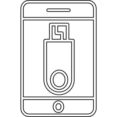 akıllı telefon simgesi. Web için akıllı telefon vektör simgesinin özet çizimi