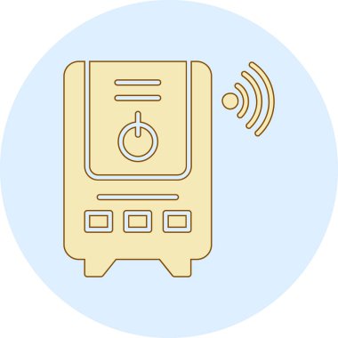 Bir radyo simgesinin vektör illüstrasyonu