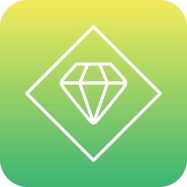 eşsiz mücevher vektör çizgisi simgesi