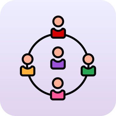 topluluk grubu renk vektör illüstrasyonu