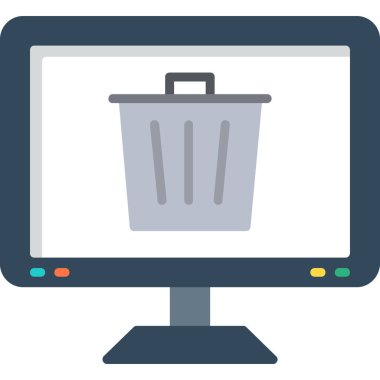 Simgeli bilgisayar masaüstü, basit tasarım