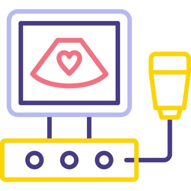 bilgisayar monitörü ikon vektör illüstrasyonu