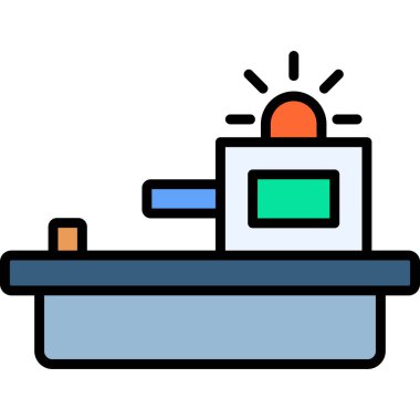 bilgisayar izleme simgesi, vektör illüstrasyonu