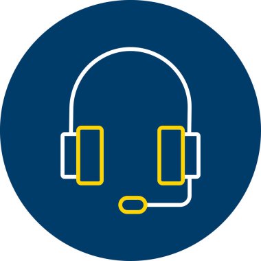 Soyut arkaplanda kulaklık simgesi izole edildi