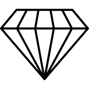 Elmas simgesi vektör illüstrasyonu