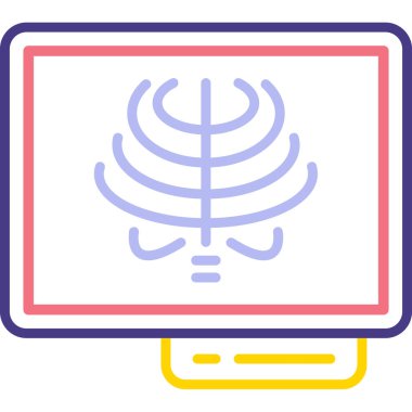 Bilgisayar. Web simgesi basit illüstrasyon