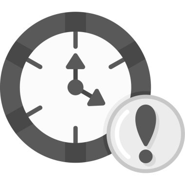 Alarm saat simgesi, basit illüstrasyon