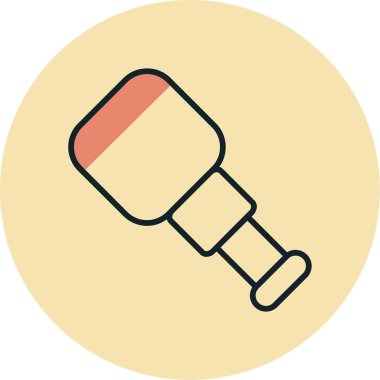 Boya Fırçası. Web simgesi basit illüstrasyon