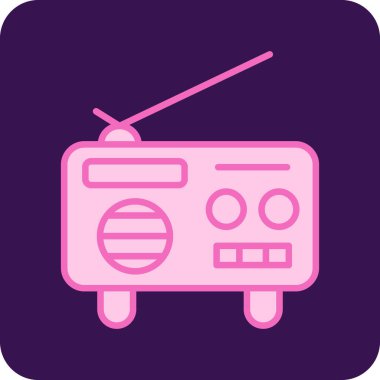 Radyo. Web simgesi basit tasarım