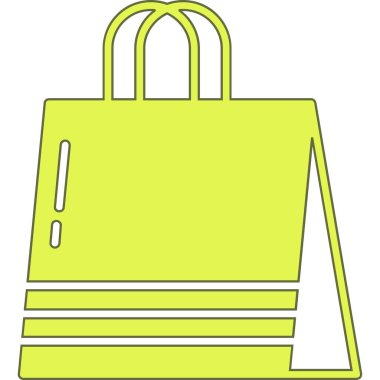 Beyaz arka planda yeşil alışveriş çantası