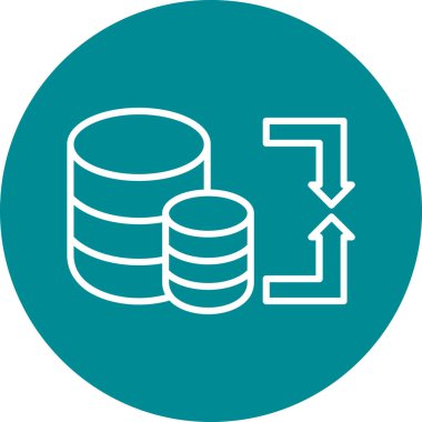 veritabanı. Web simgesi basit illüstrasyon