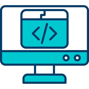 Web geliştirme simgesi vektör illüstrasyonu