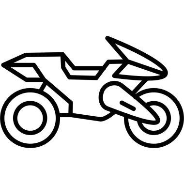 motosiklet simgesi vektör illüstrasyonu