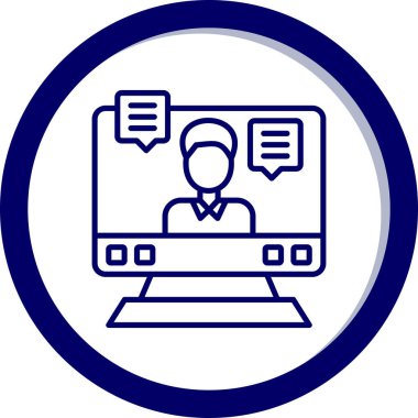 Bilgisayar. Web simgesi basit illüstrasyon