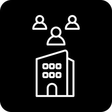 Bina. Web simgesi basit tasarım