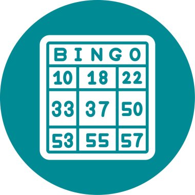 Bingo topu simgesi renk çizgisi