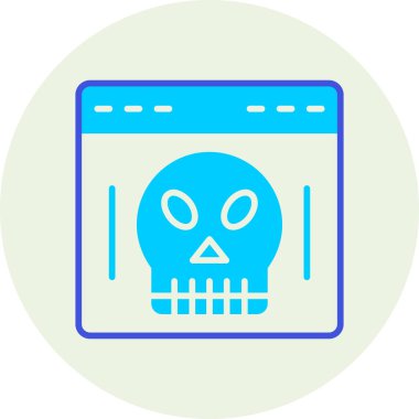 vektör kafatası simgesi