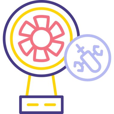 fan simgesi vektör illüstrasyonu