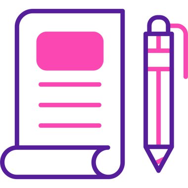 Kalem simgesi, vektör illüstrasyonu