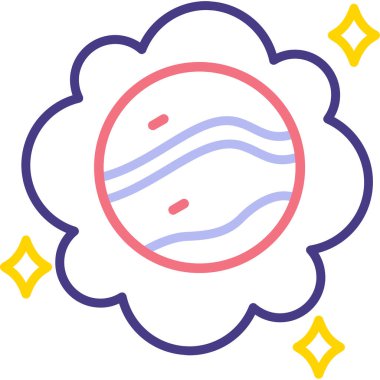 Bir ay simgesinin vektör illüstrasyonu