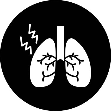 vektör simgesi, akciğer konsepti