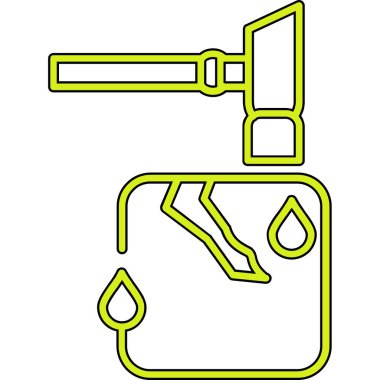 Musluk ikonu. Web için su musluğu vektör simgelerinin özet çizimi