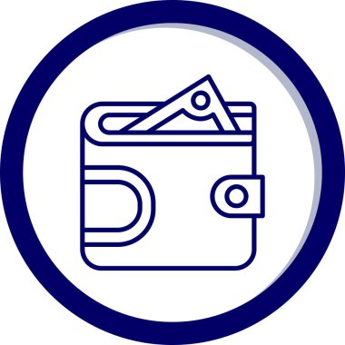 Cüzdan. Web simgesi basit illüstrasyon