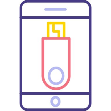 akıllı telefon simgesi vektör illüstrasyonu