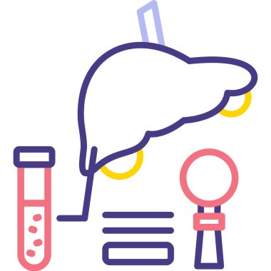 Karaciğer. Web simgesi basit illüstrasyon