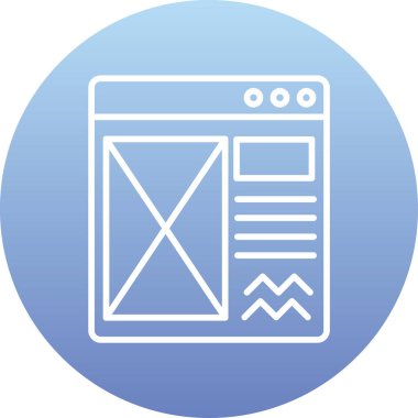 Web tasarım vektör çizgisi simgesi tasarımı simgesi