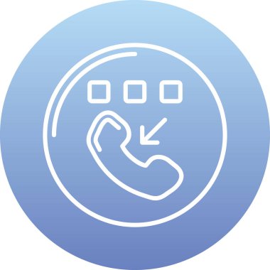 Telefon ikonu. Web için akıllı telefon vektör simgesinin basit illüstrasyonu